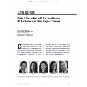 CASE REPORT Class II Correction with Carriere Motion 3D Appliance and Clear Aligner Therapy
